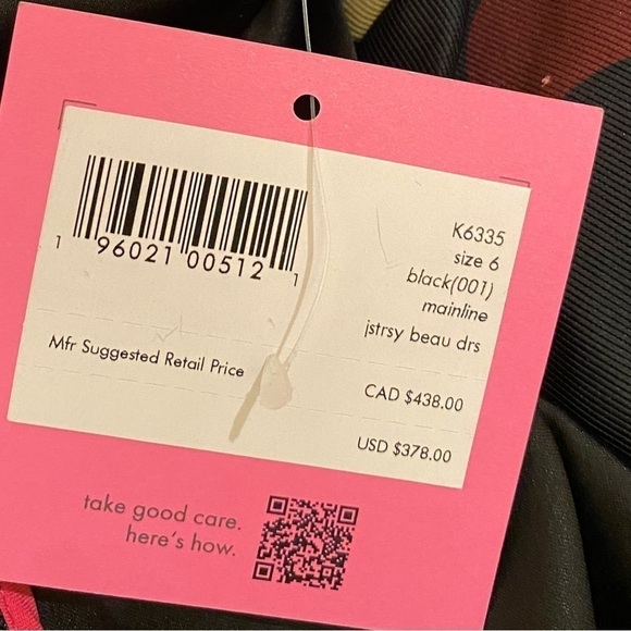 Kate Spade NWT New York Just Rosy Beau Dress Short Babydoll Black Floral Size 6 - Picture 8 of 15